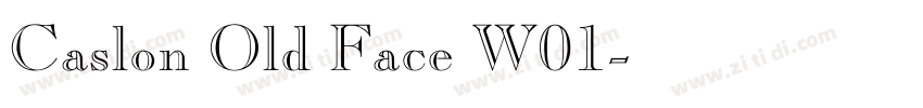 Caslon Old Face W01字体转换